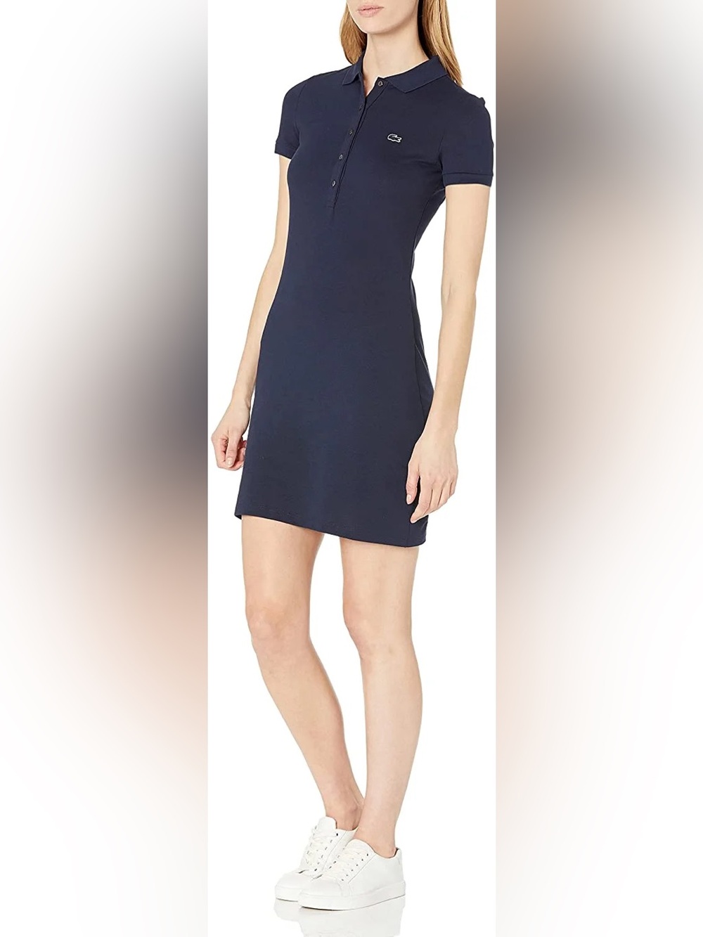 Lacoste navy polo mini dress size lactose 46 or xl - Picture 1 of 10